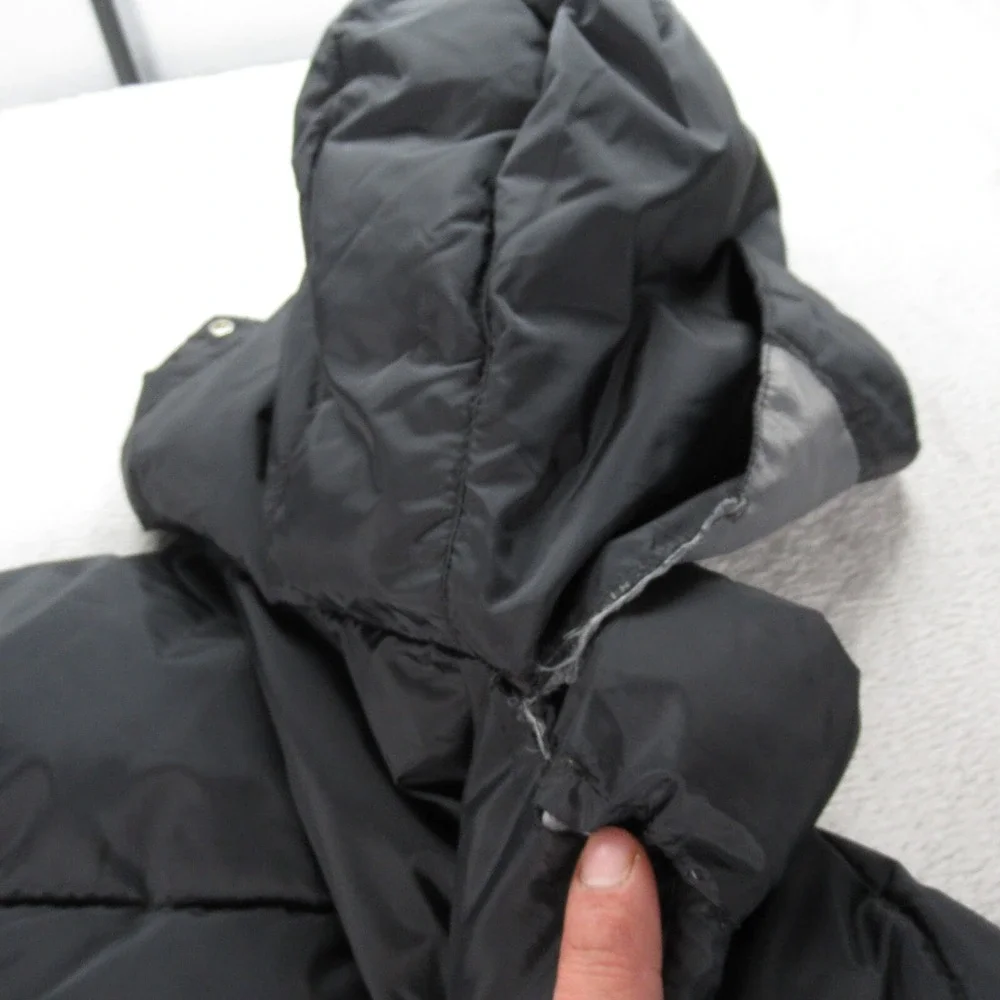 Levis Jacket Youth XL 13-15 Yrs Black Camo Hooded Insulated Zip Puffer Hood Flaw